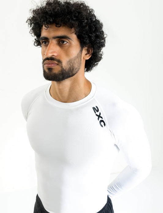 WHITE FULL SLEEVE COMPRESSION