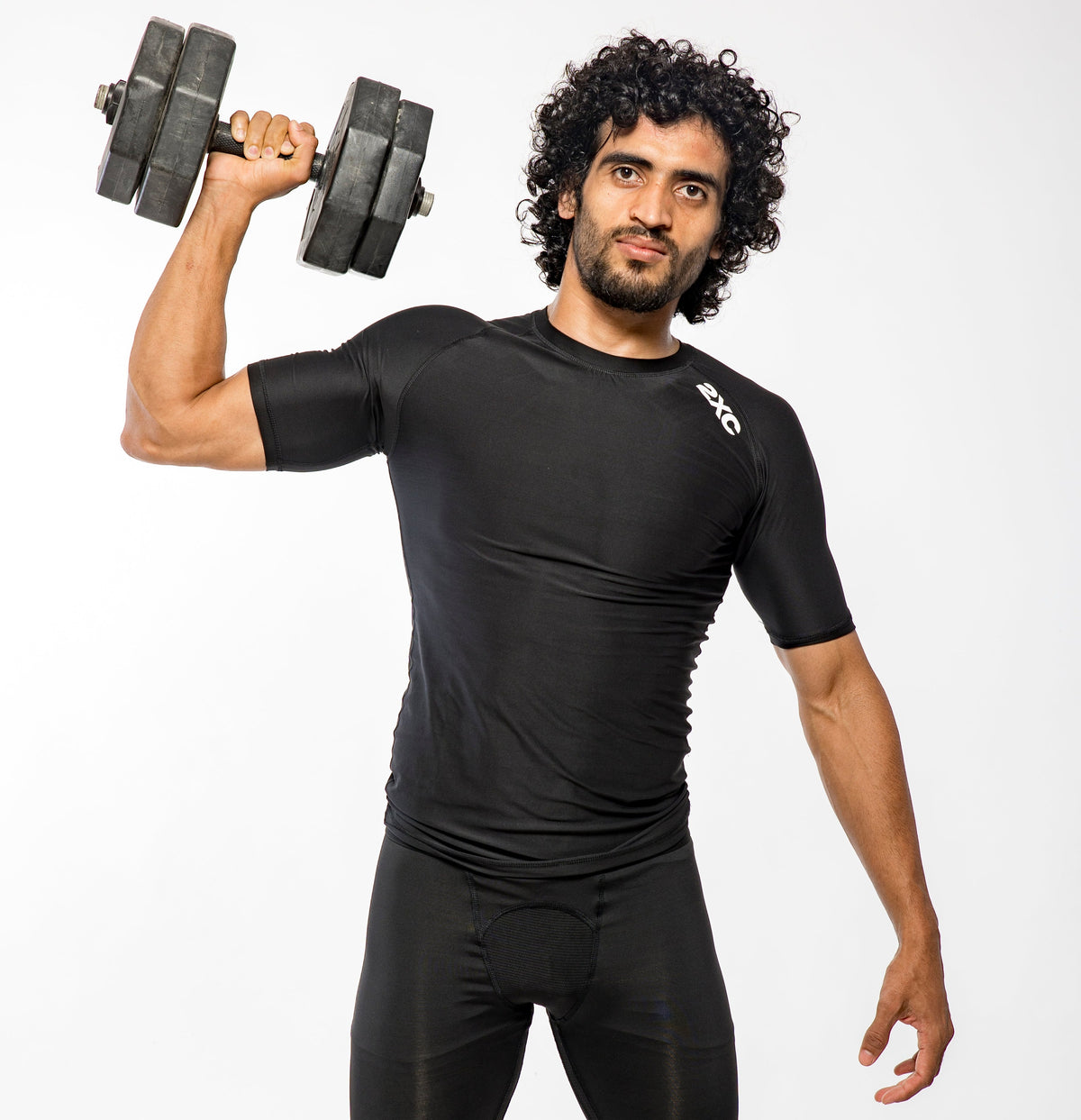 BLACK HALF SLEEVE COMPRESSION