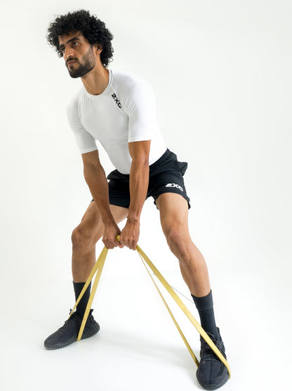 WHITE HALF SLEEVE COMPRESSION