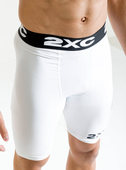 WHITE HALF BOTTOM COMPRESSION
