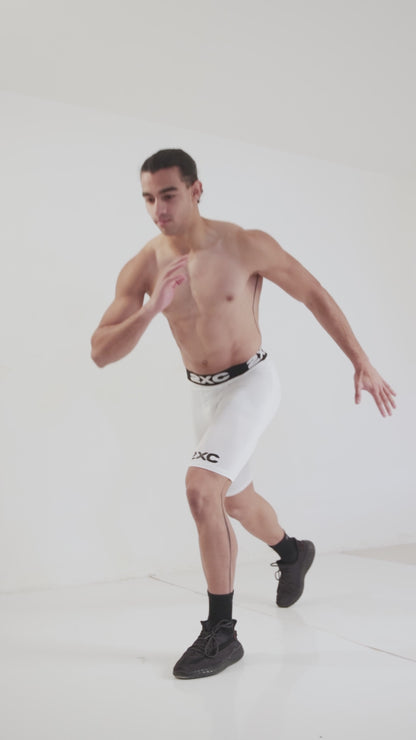 WHITE HALF BOTTOM COMPRESSION